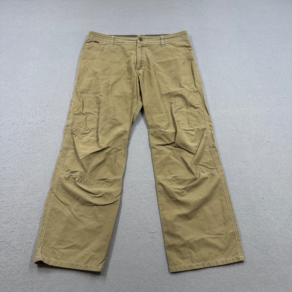 Kuhl Dry Pants Mens 36x32 Brown Straight Relaxed Utility Hiking Outdoor Workwear